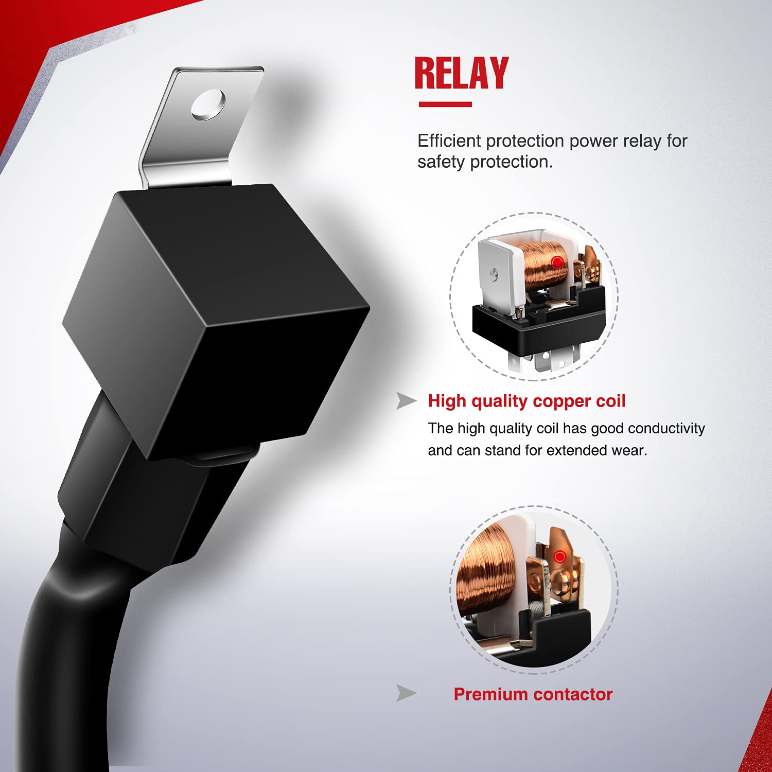 Nilight Wiring Harness Kit 14Awg Heavy Duty 12V On-Off Switch Power Relay Blade Fuse For Off Road Led Work Light Bar-One Lead