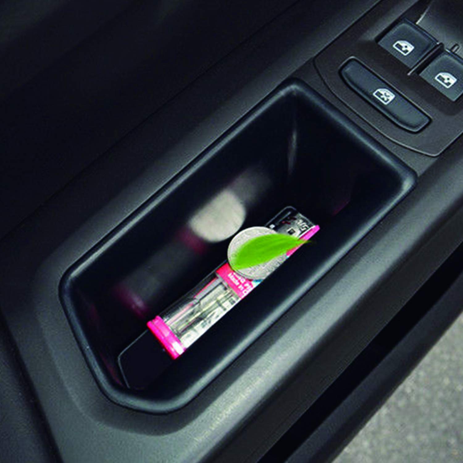 Citumo 4PK Armrest Container Door Storage Organizer Box Tray Handle for VW Volkswagen Atlas 2018-2022 Atlas Cross Sport (2 Front