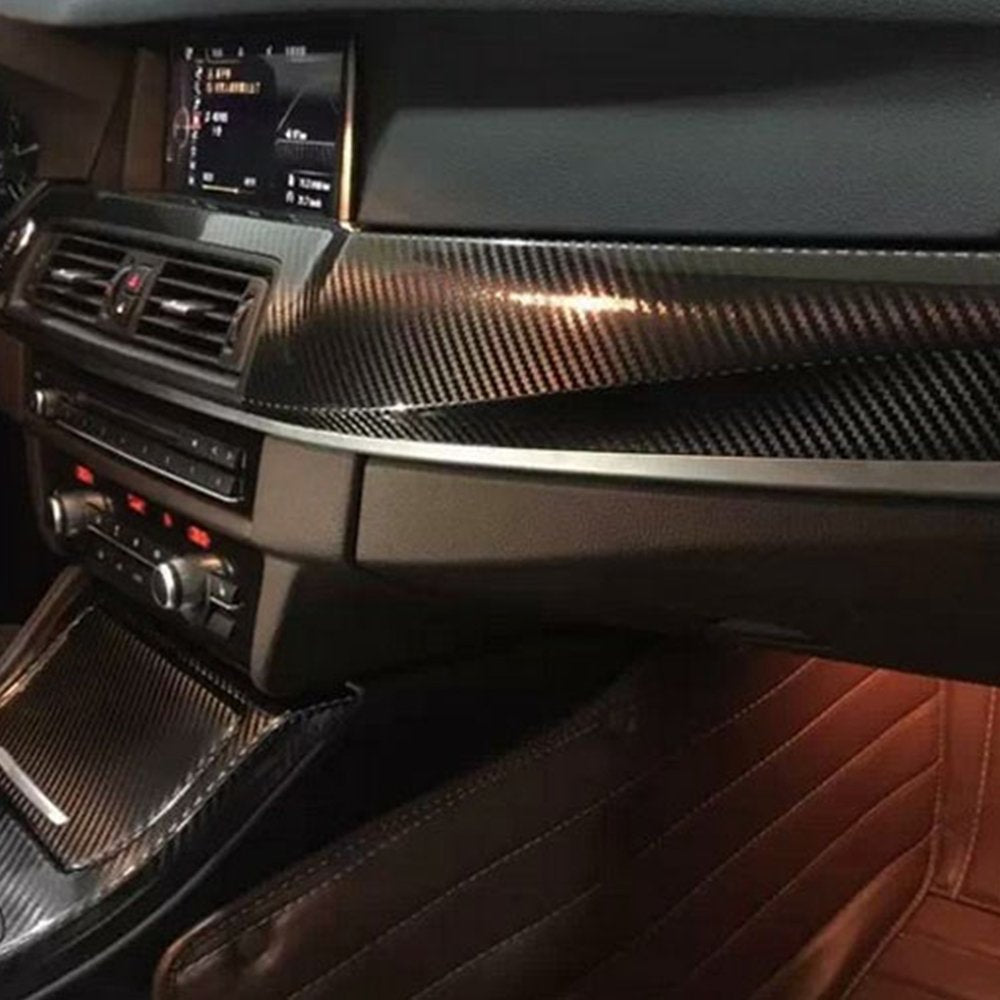 Teckwrap 1Ft X 5Ft 5D High Gloss Black Carbon Fiber Vinyl Bubble Free Air Release Car Wrap Film Automotive Diy Decals