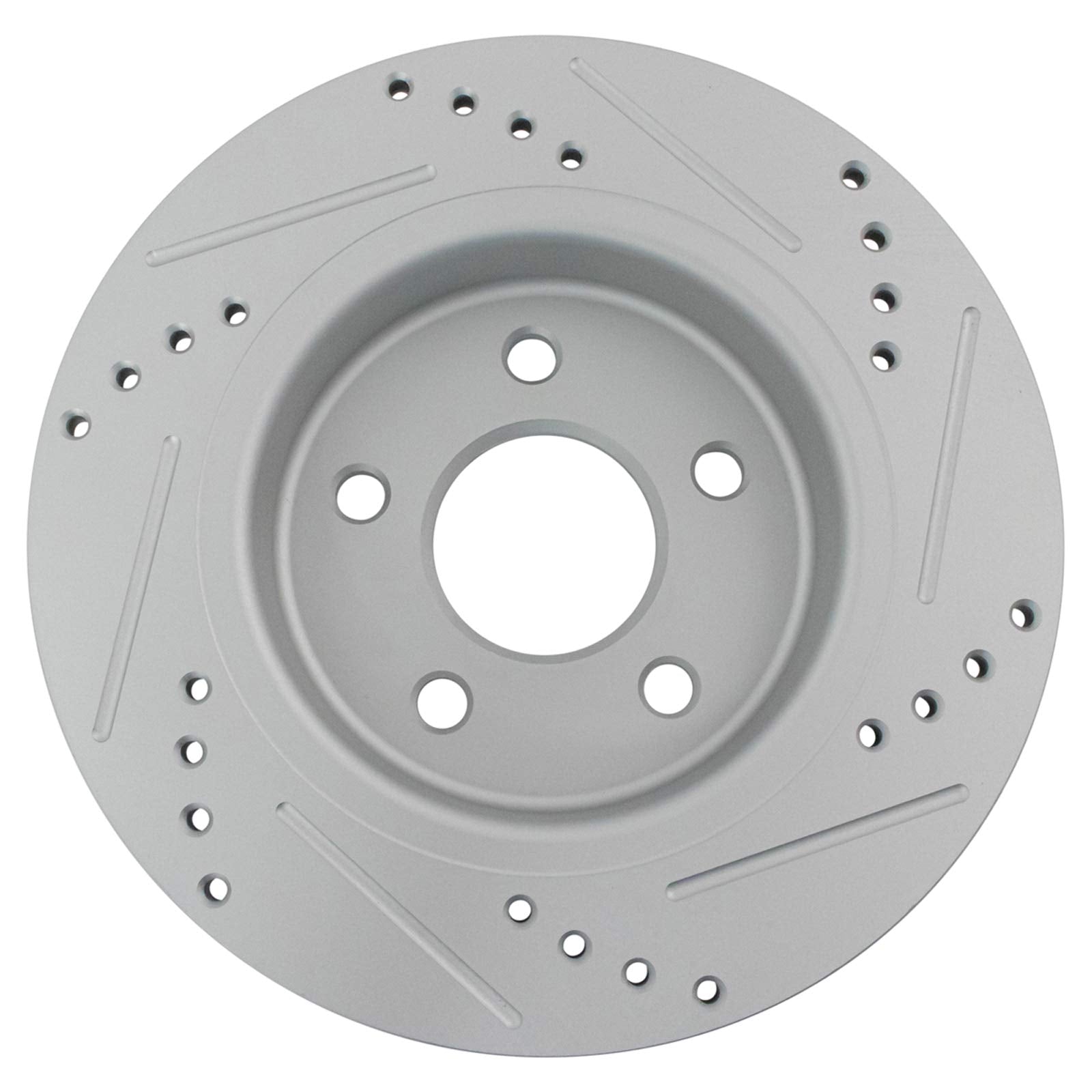 Trq Brake Rotors Set Performance Premium G-Coated Slotted X Drilled Rear Driver & Passenger Side Compatible With 2012-2018 Ford