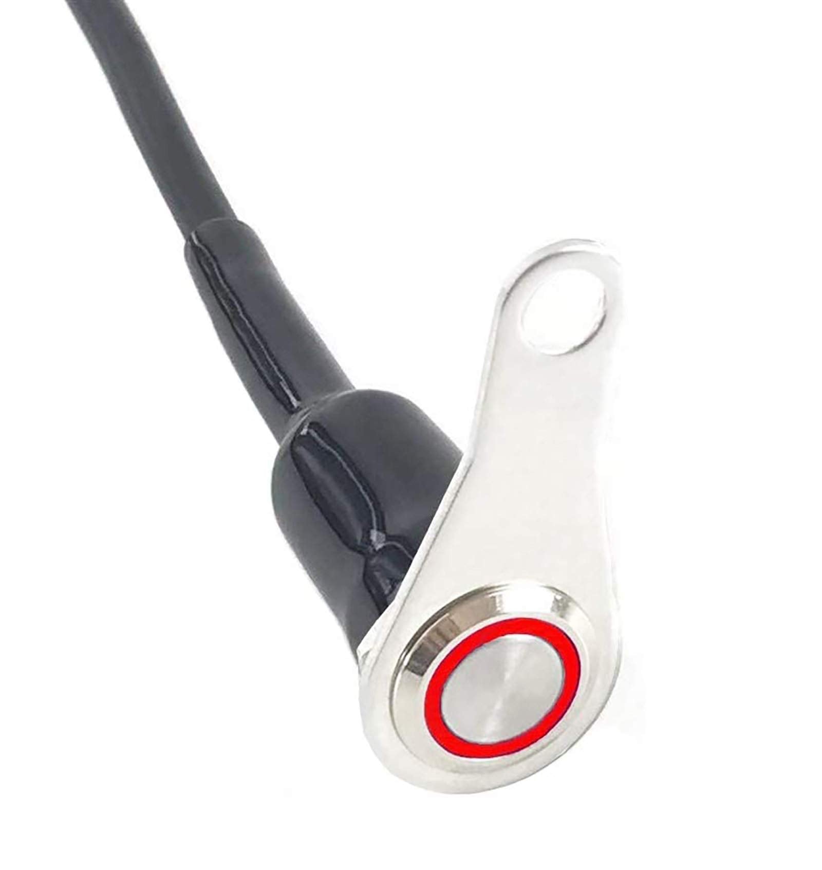 RAYANA Universal Stainless Steel LED Motorcycle Switch Horn Handlebar Adjustable Mount Waterproof Switches Button DC12V momentar