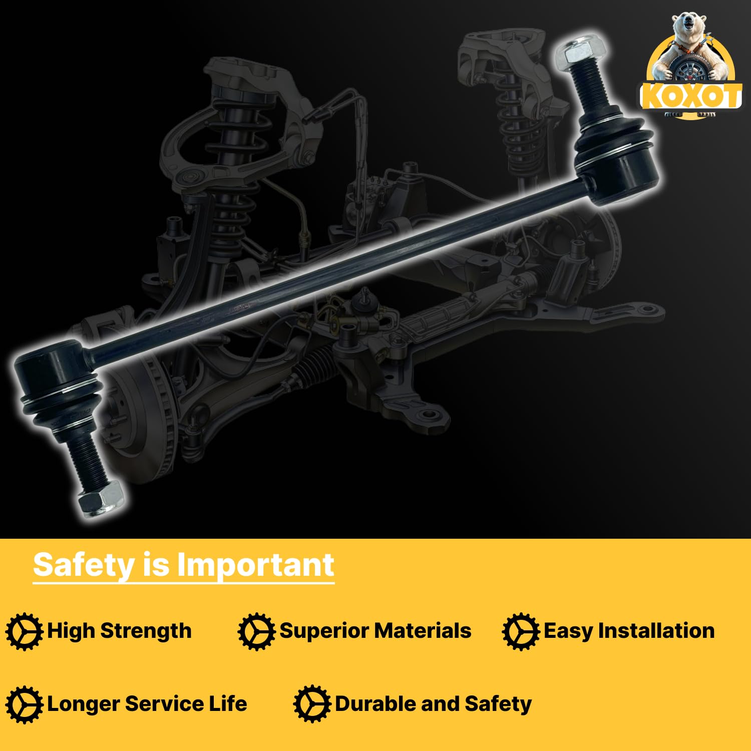 Koxot K750382 2Pcs Front Stabilizer Sway Bar Link Compatible With Dodge 2009-2020 Journey