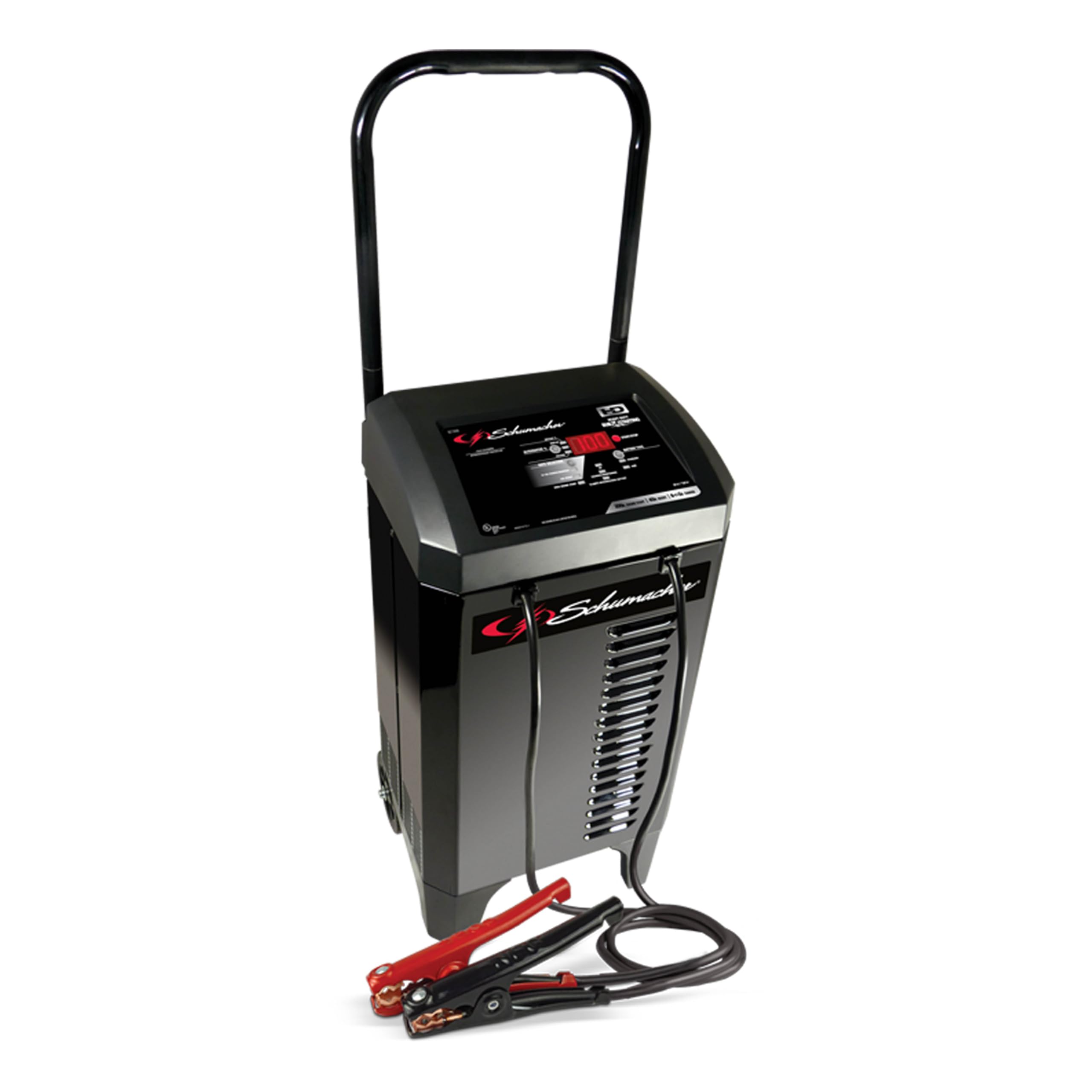 Schumacher Electric Fully Automatic Wheeled Battery Charger and Engine Starter 6-in-1, SC1309 - 200 Cranking Amps, 6 Volt and 12