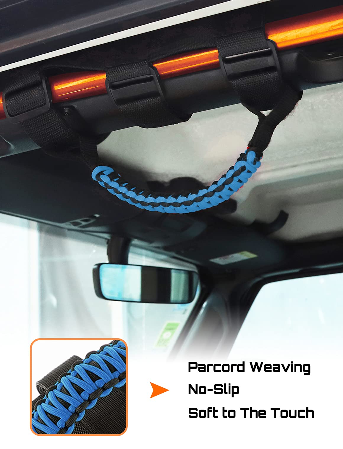 Savadicar 4 X Roll Bar Grab Handles Grip Handle For Jeep Wrangler Cj Yj Tj Jk Jl & Gladiator Jt 1955-2023, Interior Accessories,