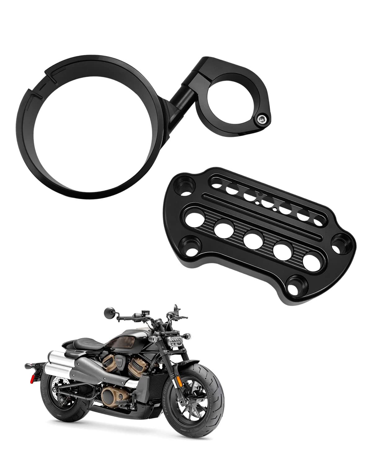 Emiho Side Mount Instrument Bracket And Speedometer Relocation Cover Compatible With Harley Davidson Sportster Xl Models 1993-20