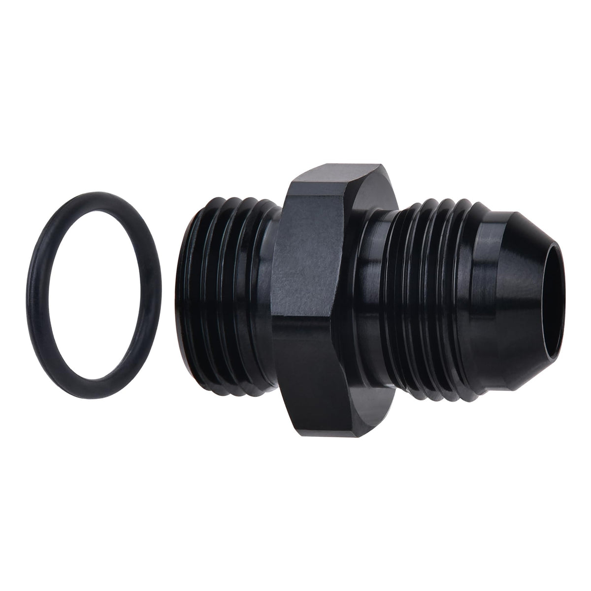 Evil Energy 8An Flare To 8An Orb Male Fuel Rail Adapter Fitting Black 2Pcs WBCARB0811THXV2