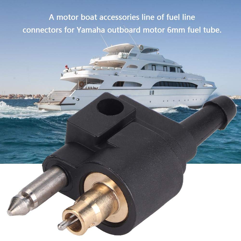 Acouto Male Fuel Connector 1/4 Inch Fuel Male Connector Pipe Joint Fit For Outboard Motor