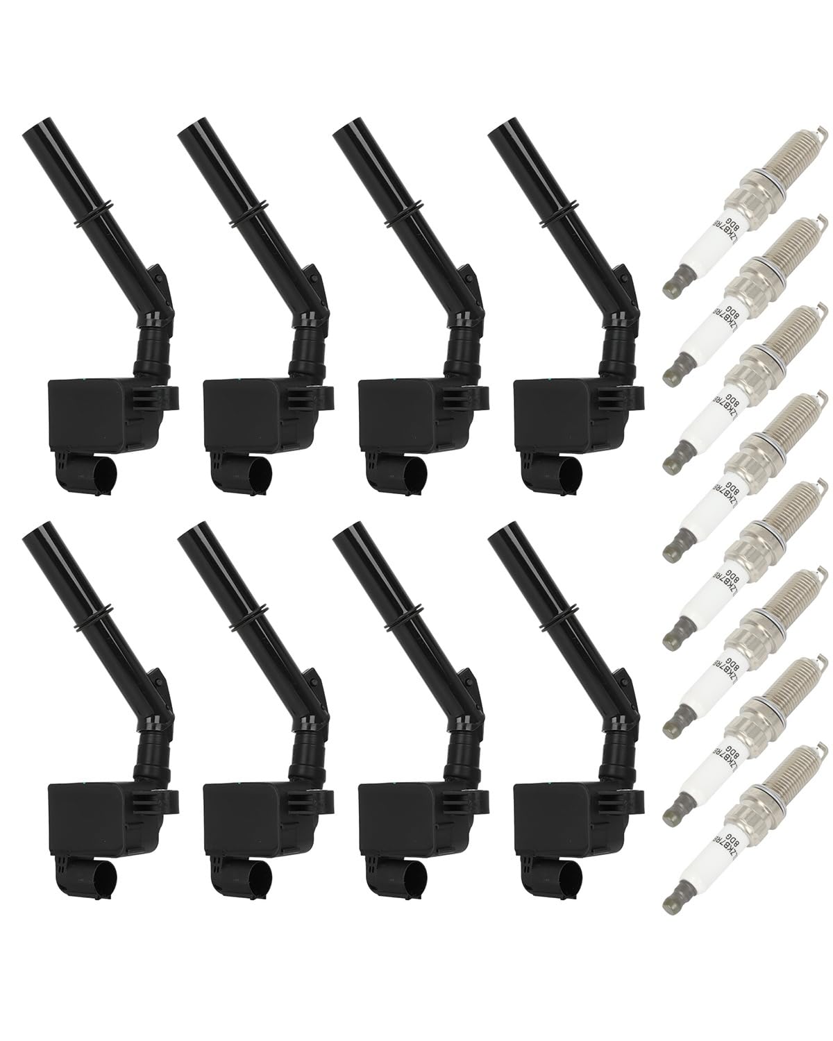 ECCPP Ignition Coil Coils&iridium Spark Plugs UF741 8pcs