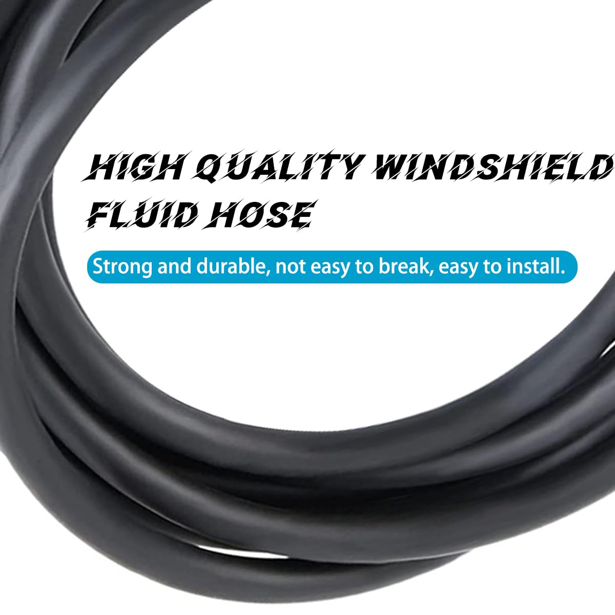 AUCELI Windshield Washer Hose Kit 22 Pcs Set, 4M Washer Fluid Hose, 6 Pcs Hose Connectors, 2 Fan Nozzles, Connect Car Water Pump