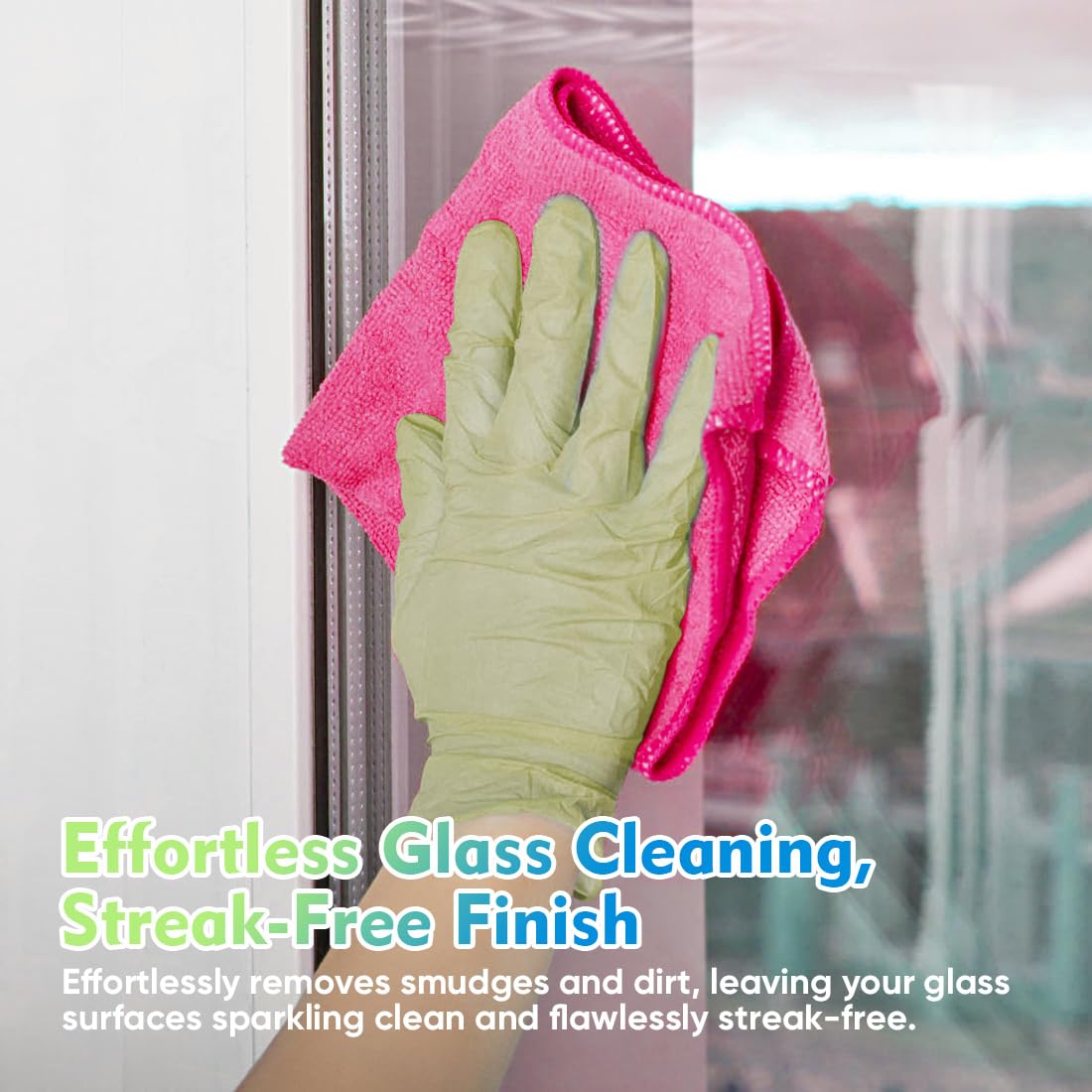 Homexcel Pink Microfiber Cleaning Cloth 12 Pack, 12.5 X 12.5 Inch Microfiber Towels For Cars, Ultra Absorbent Car Washing Cloth,