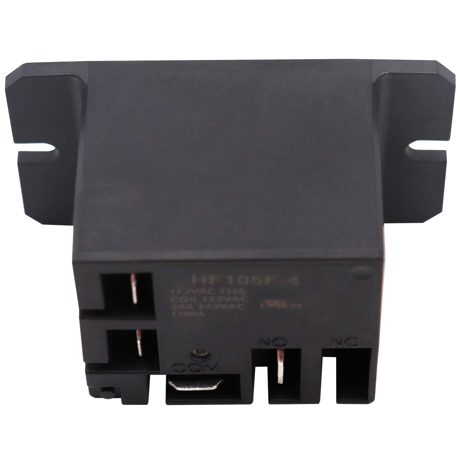 Tnisesm 2Pcs Power Relay Spst(1 No) Ac120V Coil, 30A Spst 120 Vac With Flange Mounting And 8 Quick Connect Terminals Wires Mini Relay Hf105F-4-Ac120V-8X