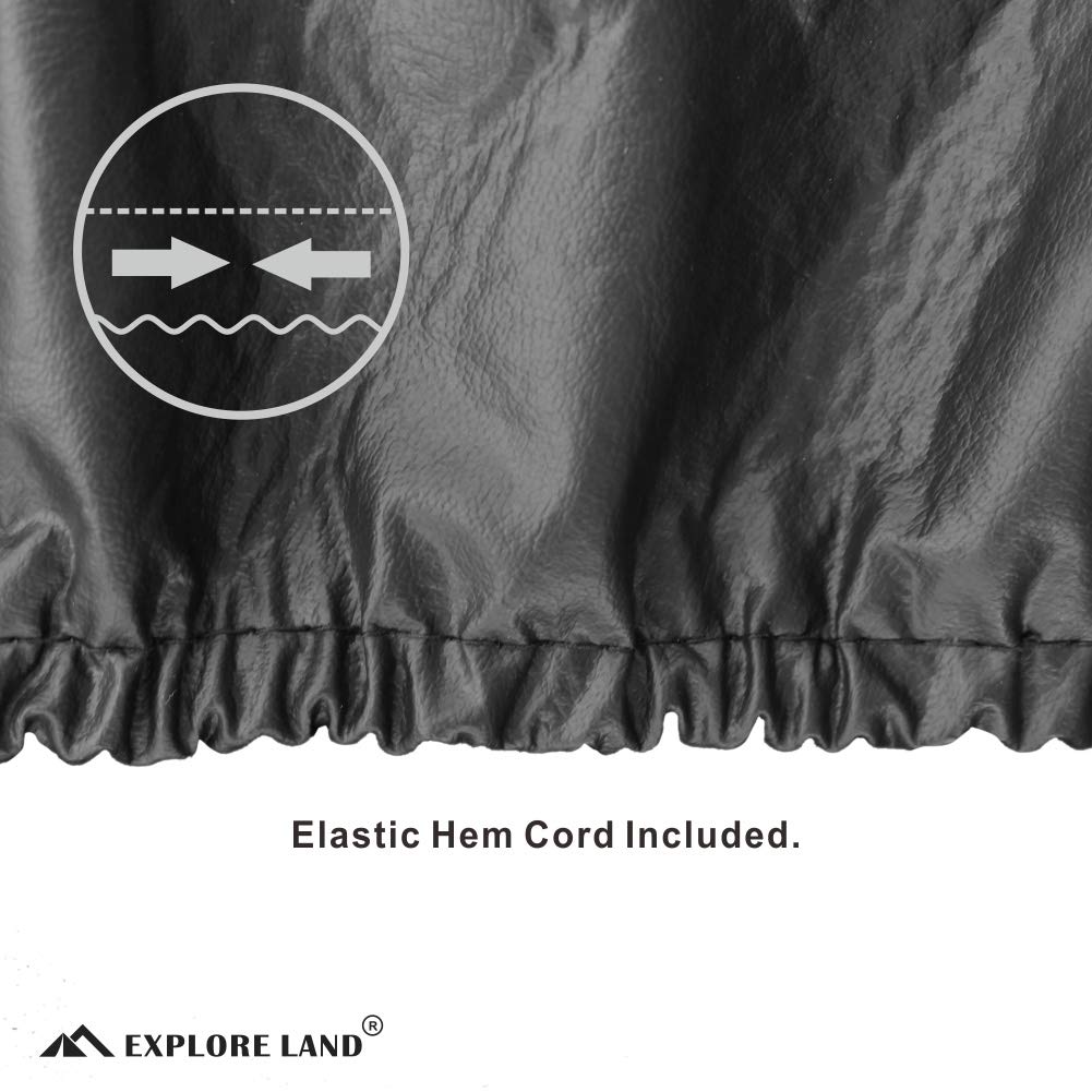 Explore Land 24-25.75 Inch Spare Tire Cover Fit Trailer, Rv, Suv, Truck, Tough Tire Wheel Soft Cover, Black (Fits Entire Wheel Size 24-25.75 Inch)