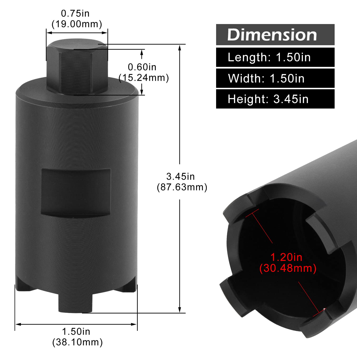 For Honda 07908-4690003 Swing Arm Socket Pivot Bolt Lock Nut Install Tool For Honda Recon/Rincon/Big Red Models / 250 Sx 3 Wheel