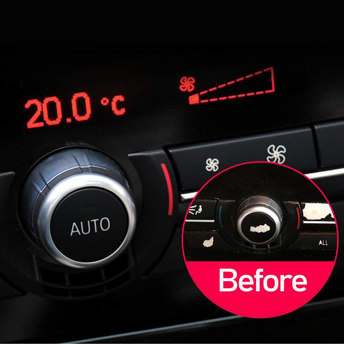 Jaronx For Bmw Air Conditioning Knob,Climate Control Knob Button Repair Kit Auto Temperature Adjustment Rotation Knob Switch For Bmw 5 Series F10 F11,6 Series F12 F13,7 Series F01 F02, X5 F15, X6 F16