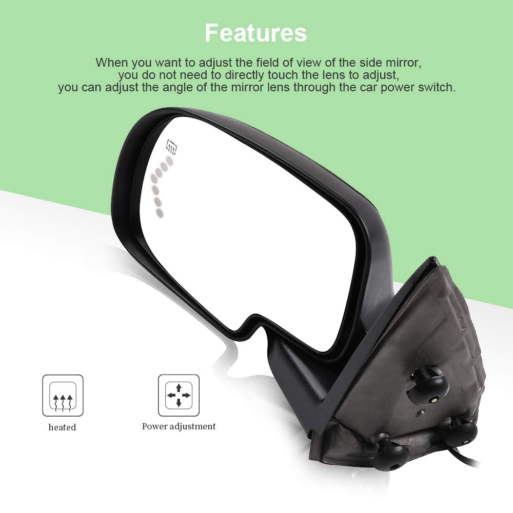 Scitoo Driver Side Door Mirror Fit 2003-2007 For Chevy Silverado Suburban Tahoe For Gmc Sierra Yukon (2007 Classic) Side Mirror