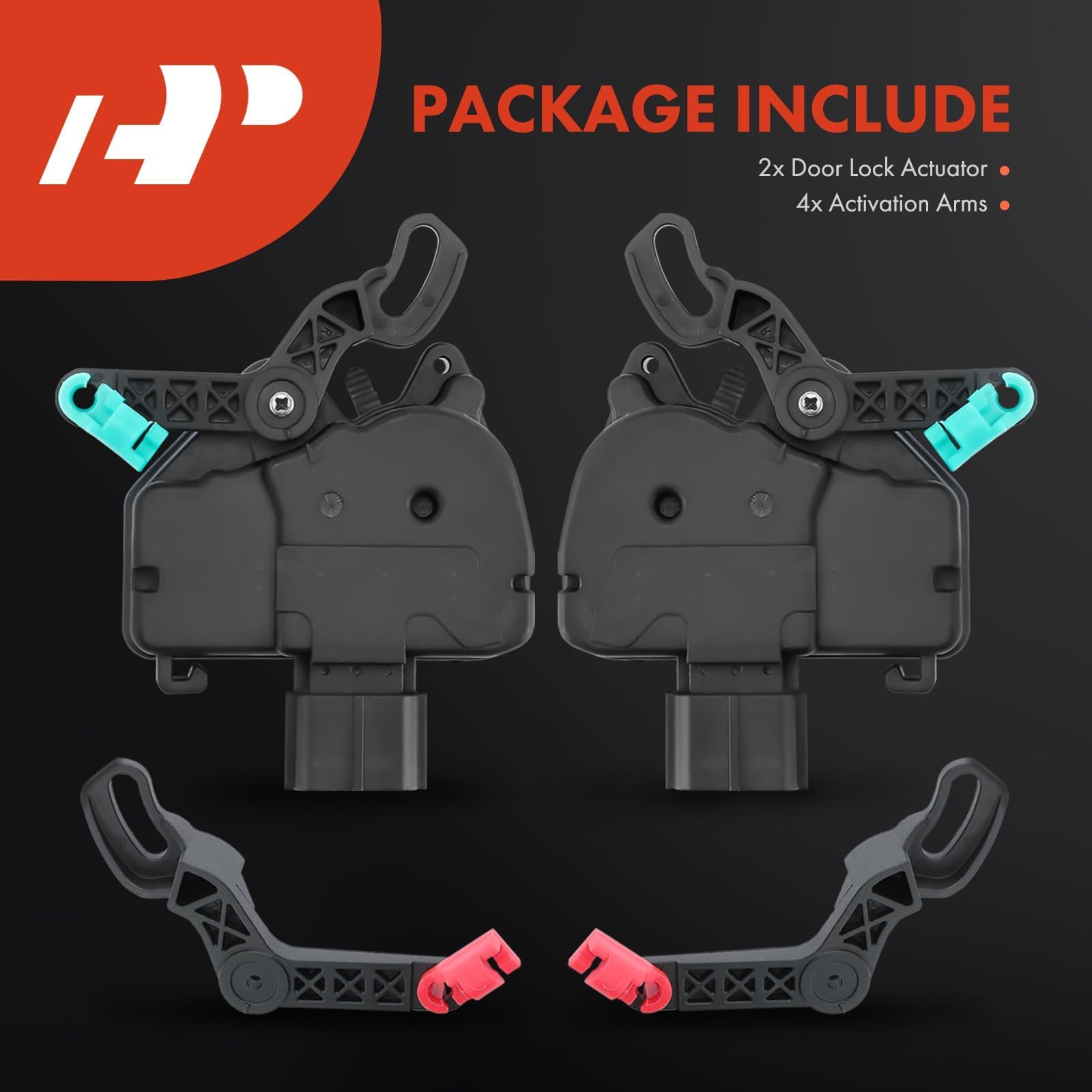 A-Premium Left & Right Sliding Door Lock Actuator Compatible with Chrysler Town & Country 2001-2016 & Dodge Caravan 2001-2007 Gr