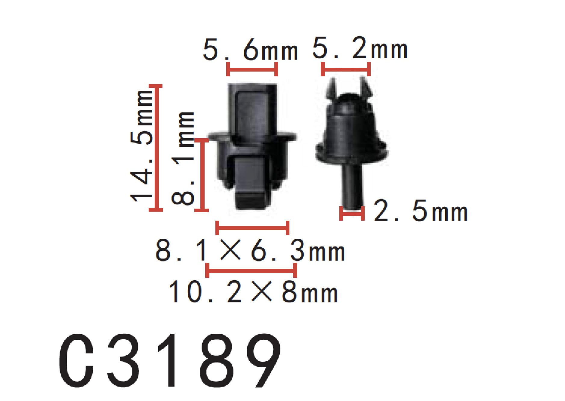 Autobahn88 Retainer Clip For Door Weatherstrip, Compatible With Volkswagen (Oem: 3C0837975) (Pack Of 20)