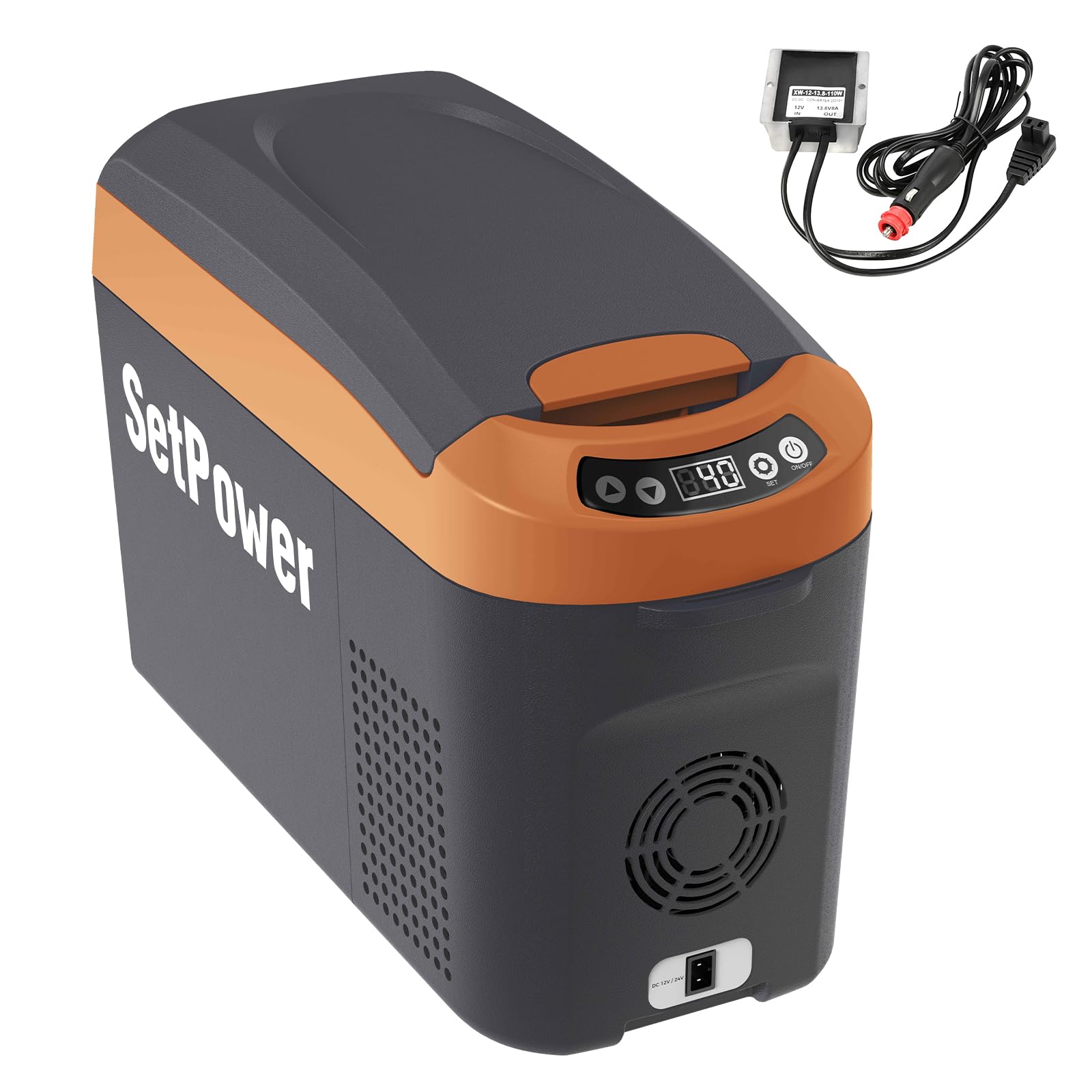 Setpower AB15 12 Volt Refrigerator with DC Converter Regulator,16 Quart(15L) Electric Cooler,Portable Car Refrigerator RV Fridge