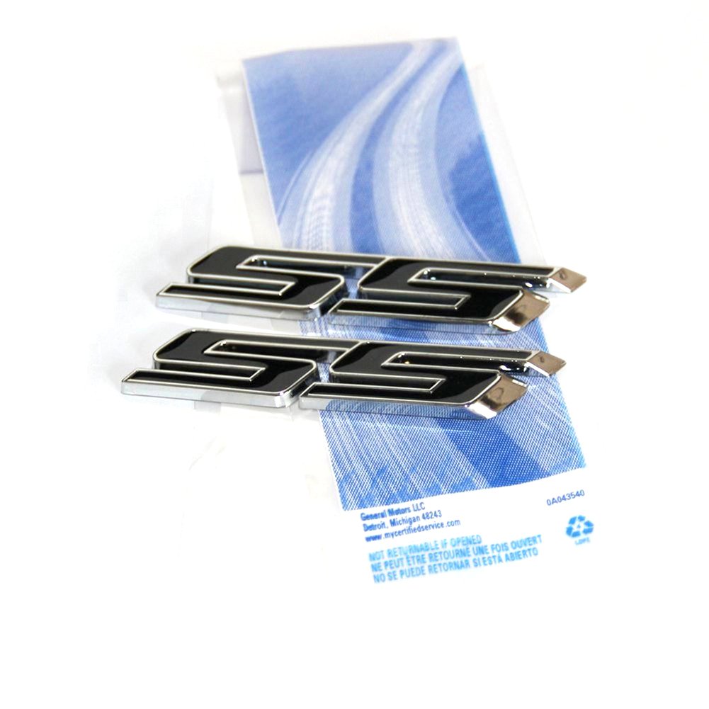 Yoaoo 2X Oem Chrome Ss Emblems Metal Sticker 3D Logo Replacement For Camaro Gm Series Black