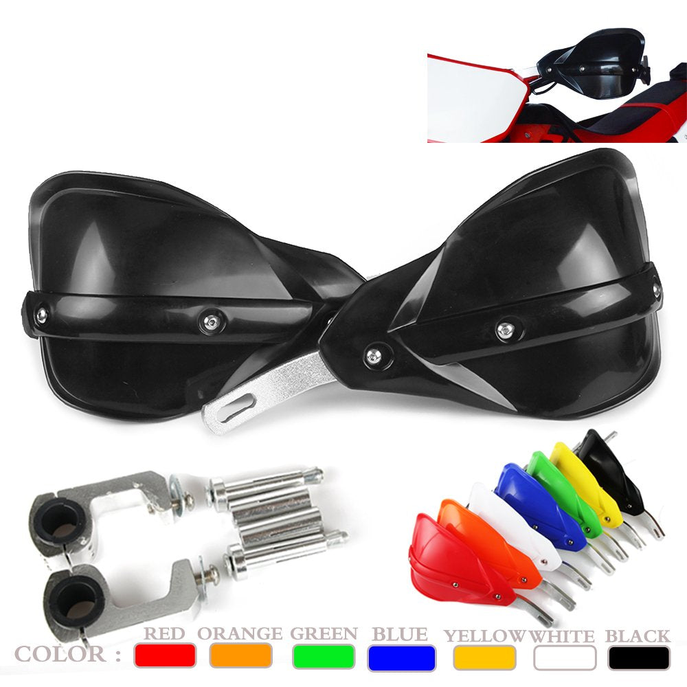 JFG RACING Black Handguards Hand Guards - Universal for 7/8'' and 1 1/8'' Brush Bar For off Road ATV For Motorcycle Pit Dirt Bik