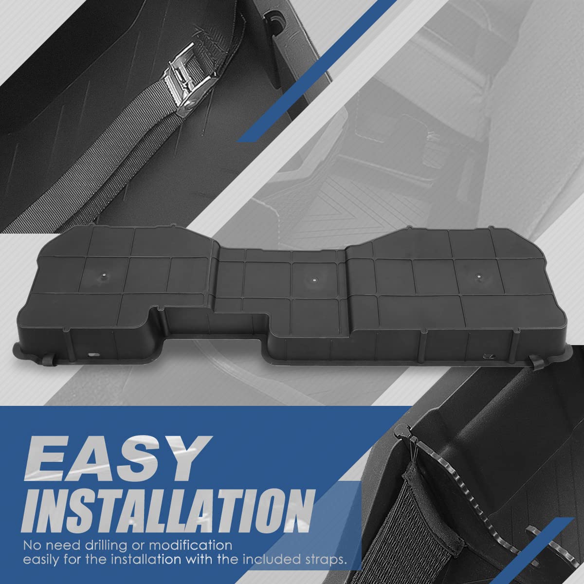 Auto Dynasty Rear Under Seat Tool Cargo Storage Box Organizer Tray Compatible With Chevy Silverado Gmc Sierra 1500 2500Hd 3500Hd