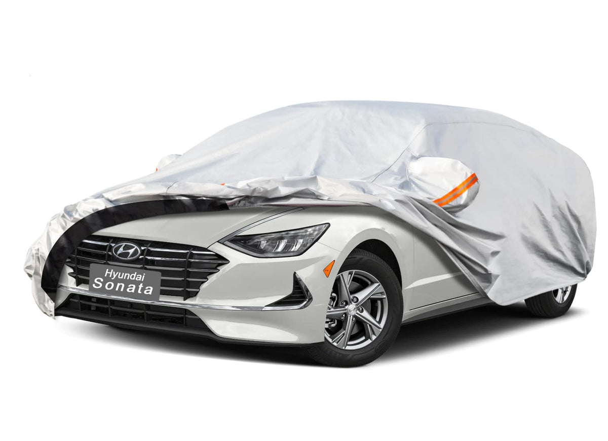 Gunhyi 6 Layers Car Cover Custom Fit Hyundai Sonata (1993-2025) Waterproof All Weather, Heavy Duty Outdoor Snow Sun Rain Uv Prot