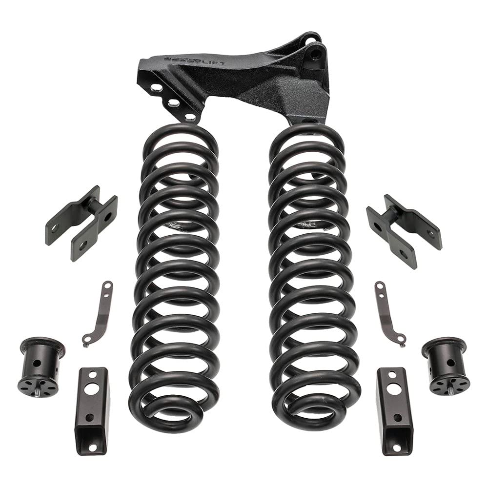 Readylift 46-20252 2.5'' Coil Spring Front Lift Kit With Front And Rear Shock Extensions And Front Track Bar Bracket For Ford F250/F350/F450 Diesel 4Wd