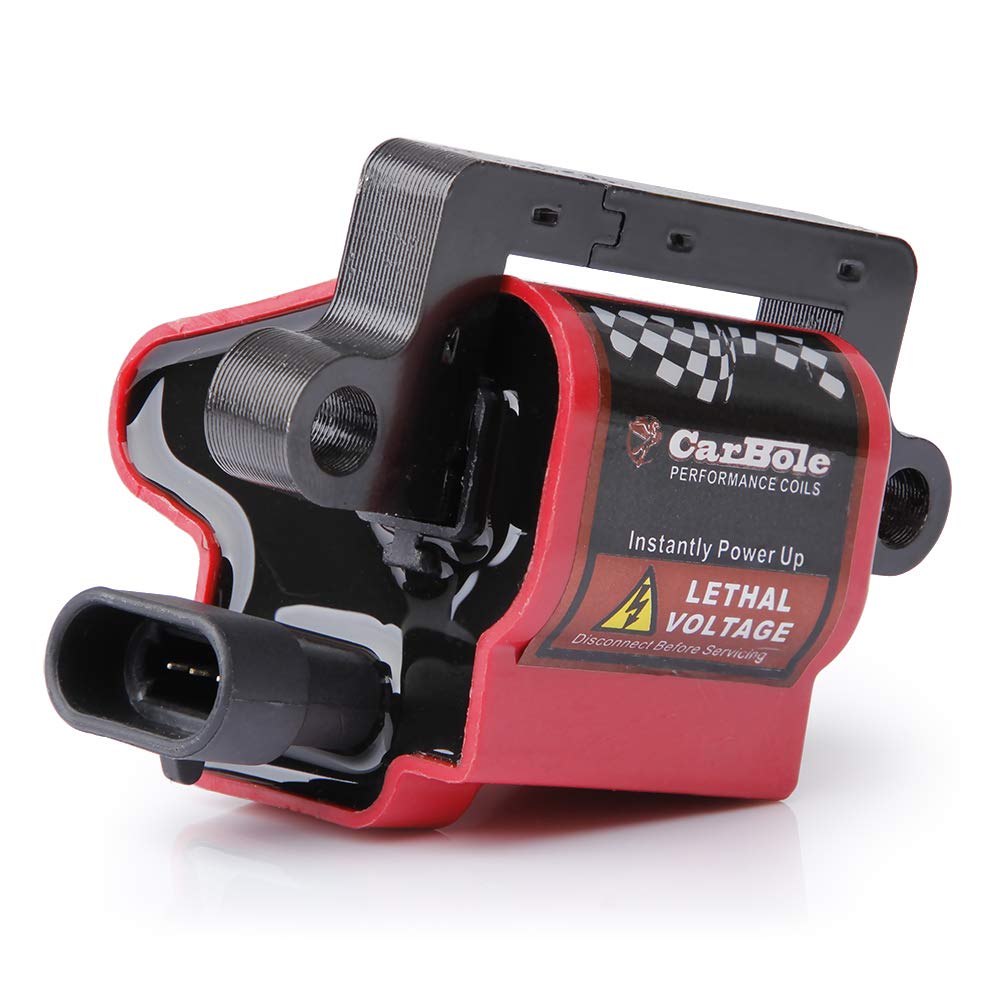 Carbole 8 Pcs Ignition Coil Pack + 8 Pcs 8Mm Spark Plug Wires Fit For Cadillac Escalade, Chevy Silverado, Avalanche, Express 350