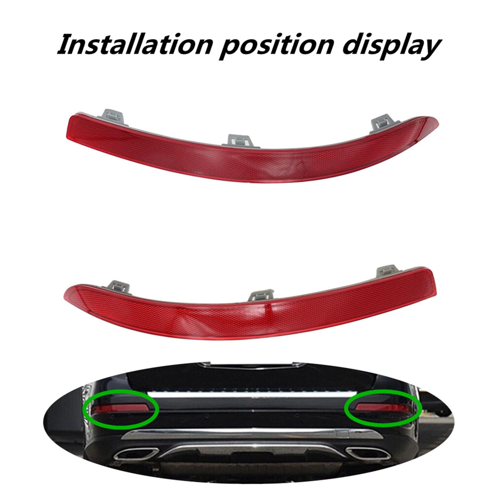 Priprilod 1 Pair Rear Bumper Reflector Compatible With Mercedes Benz Gls450 2017-2019 X166 Gl350 Gl450 Gl500 Gl550 Gl63 Amg 2013
