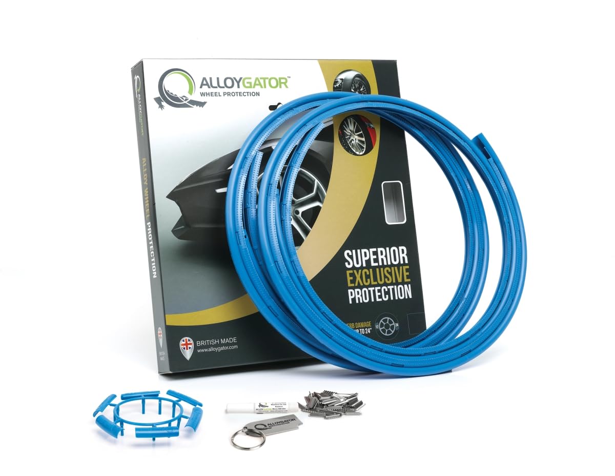 Alloygator Wheel Protectors K4 Skyexc, Sky Blue 24 Inch (4-Pack)