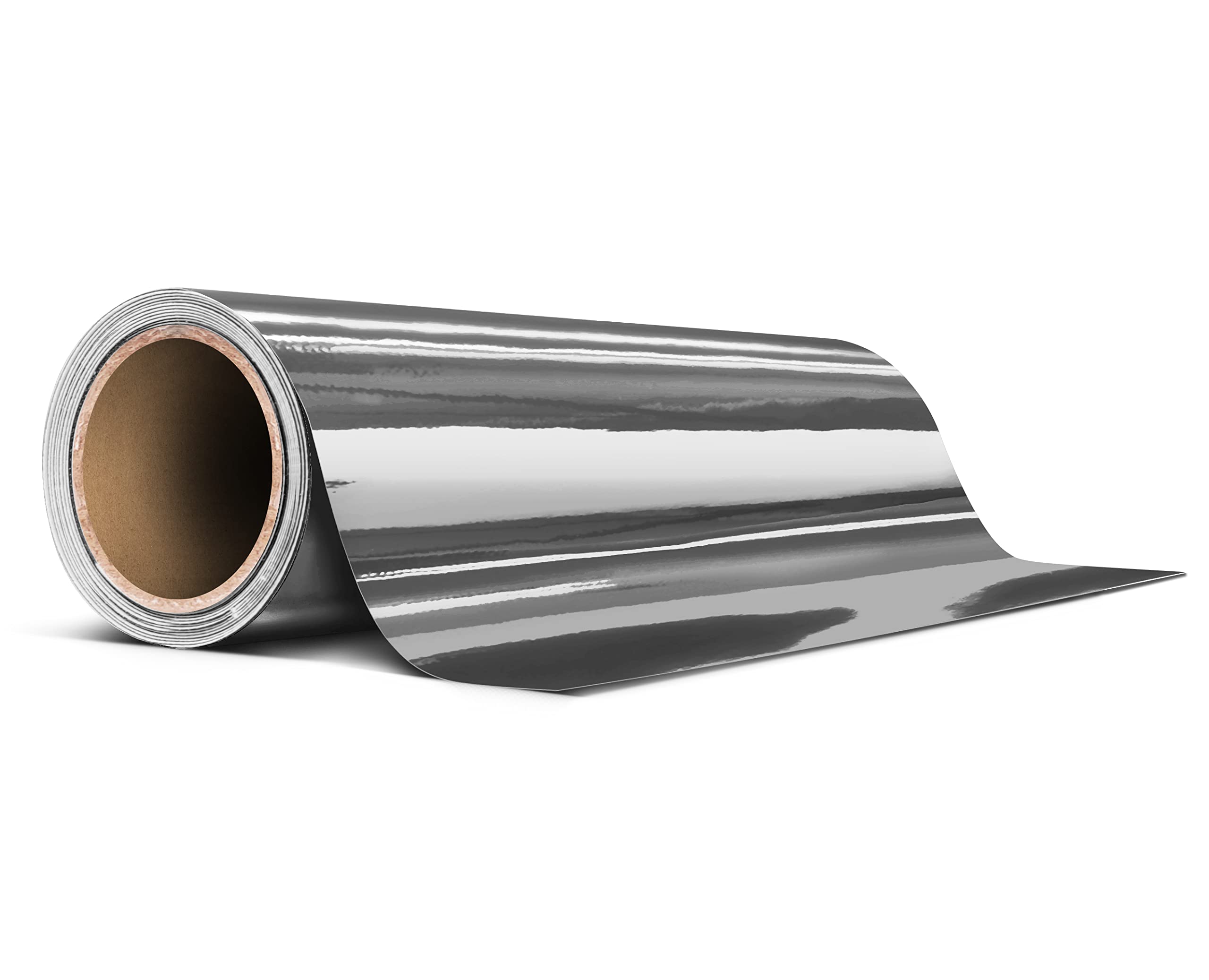 Vvivid Gloss Silver Chrome Air-Release Vinyl Adhesive Tape Roll (12 Inch X 20Ft)