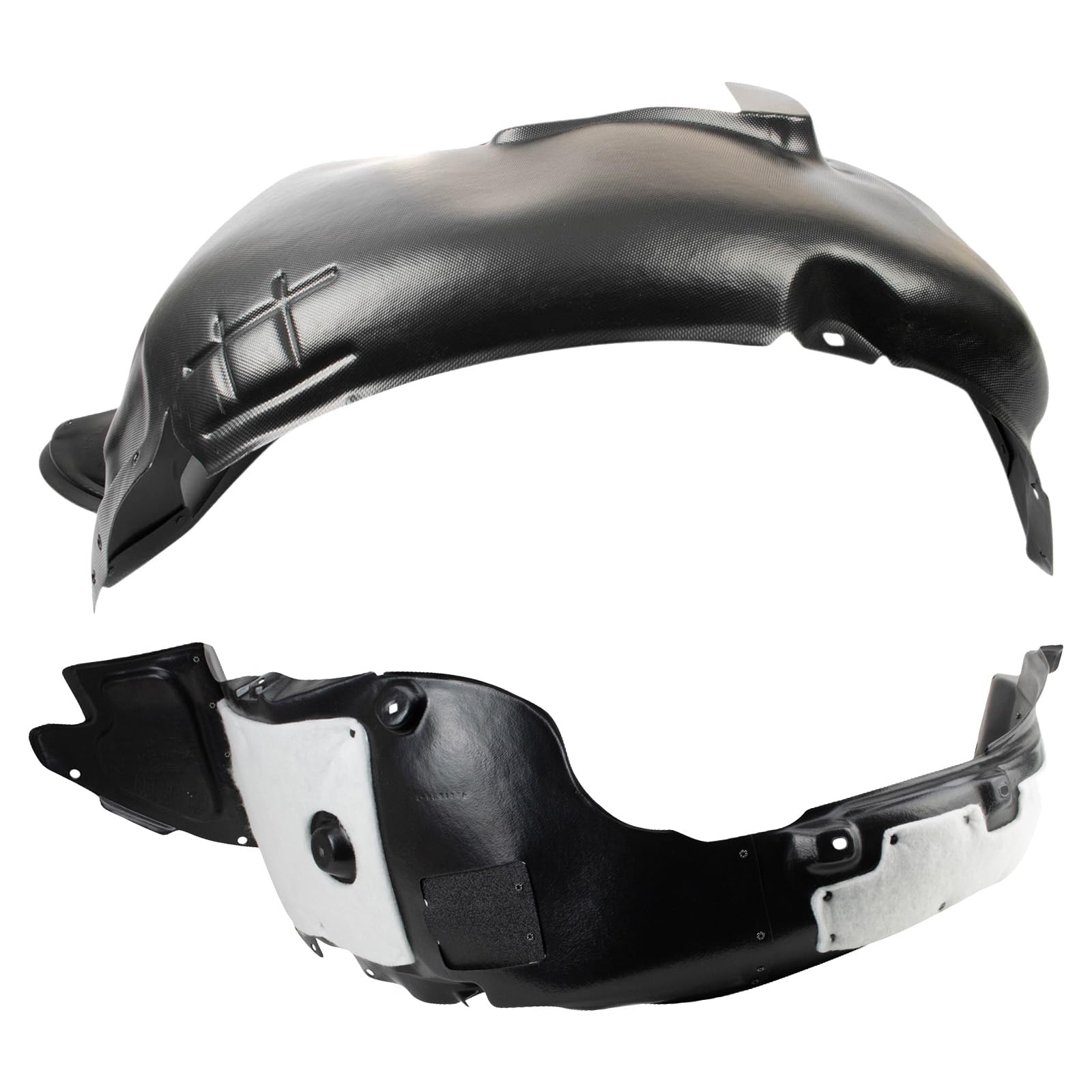 Trq Front Inner Fender Liner Set Compatible With 2012-2015 Volkswagen Jetta Vw1248122 Vw1249122