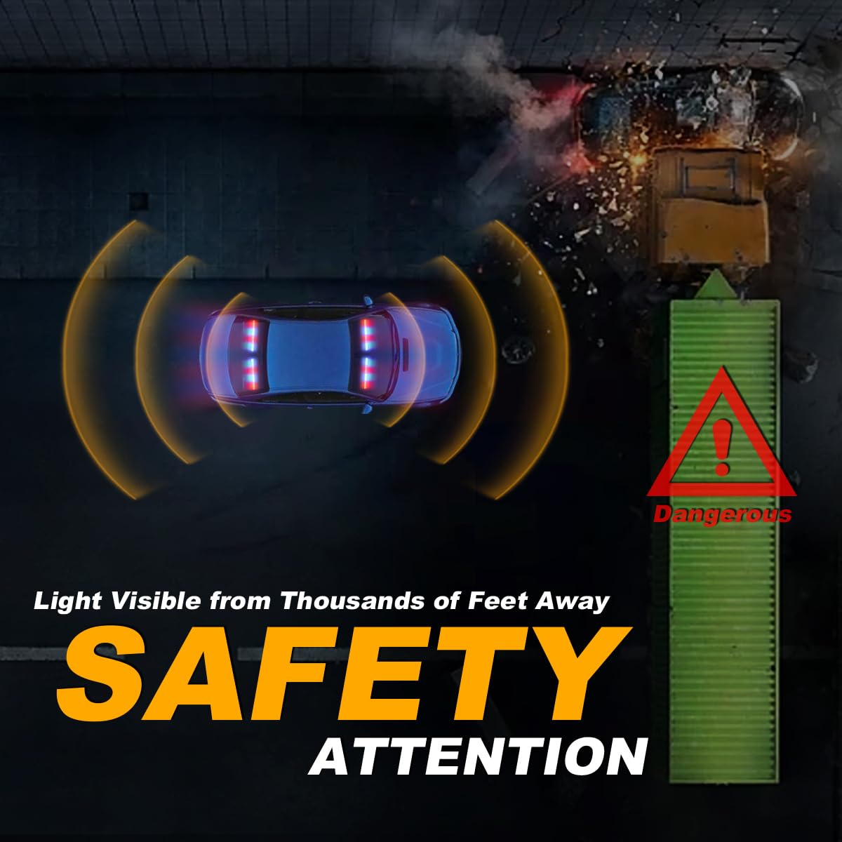 Lrter 2X17.7 Traffic Advisor Light Bar Emergency Warning Flashing Safety Interior Windshield Strobe Lights For Construction Vehi