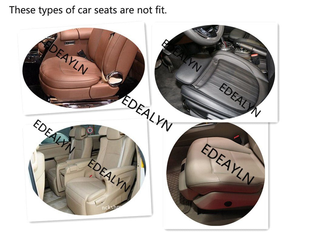 Edealyn Ultra-Luxury Pu Leather Car Seat Protection Car Seat Cover For Most Four-Door Sedan & Suv,Single Seat Without Backrest 1
