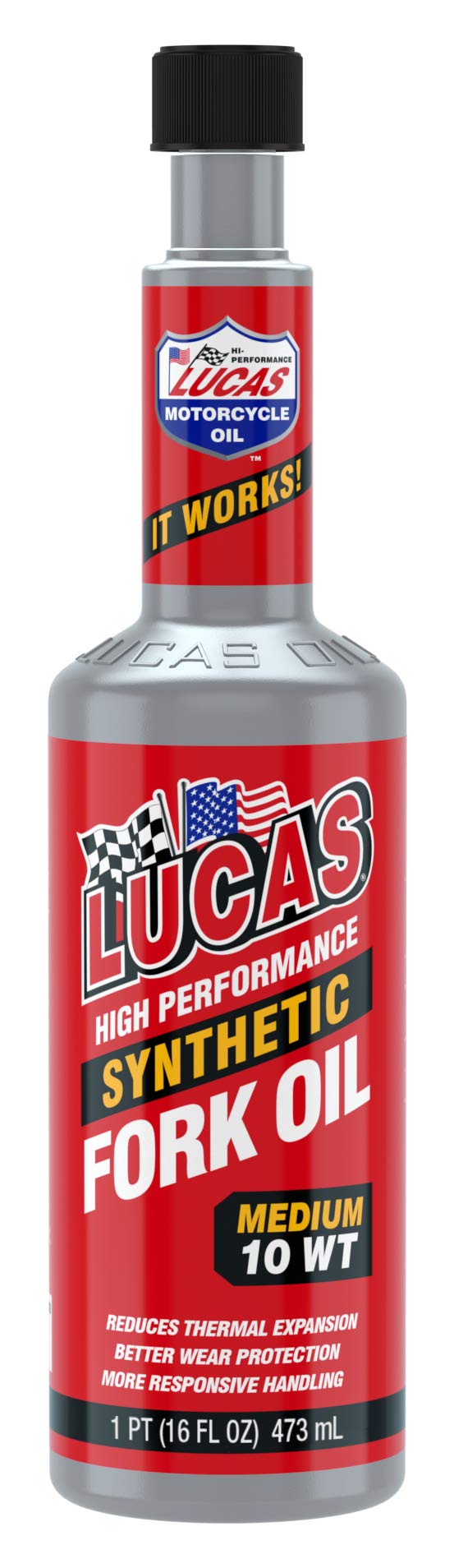 Lucas Oil 10772 Synthetic Fork Oil 10Wt. Medium, 16. Fluid_Ounces