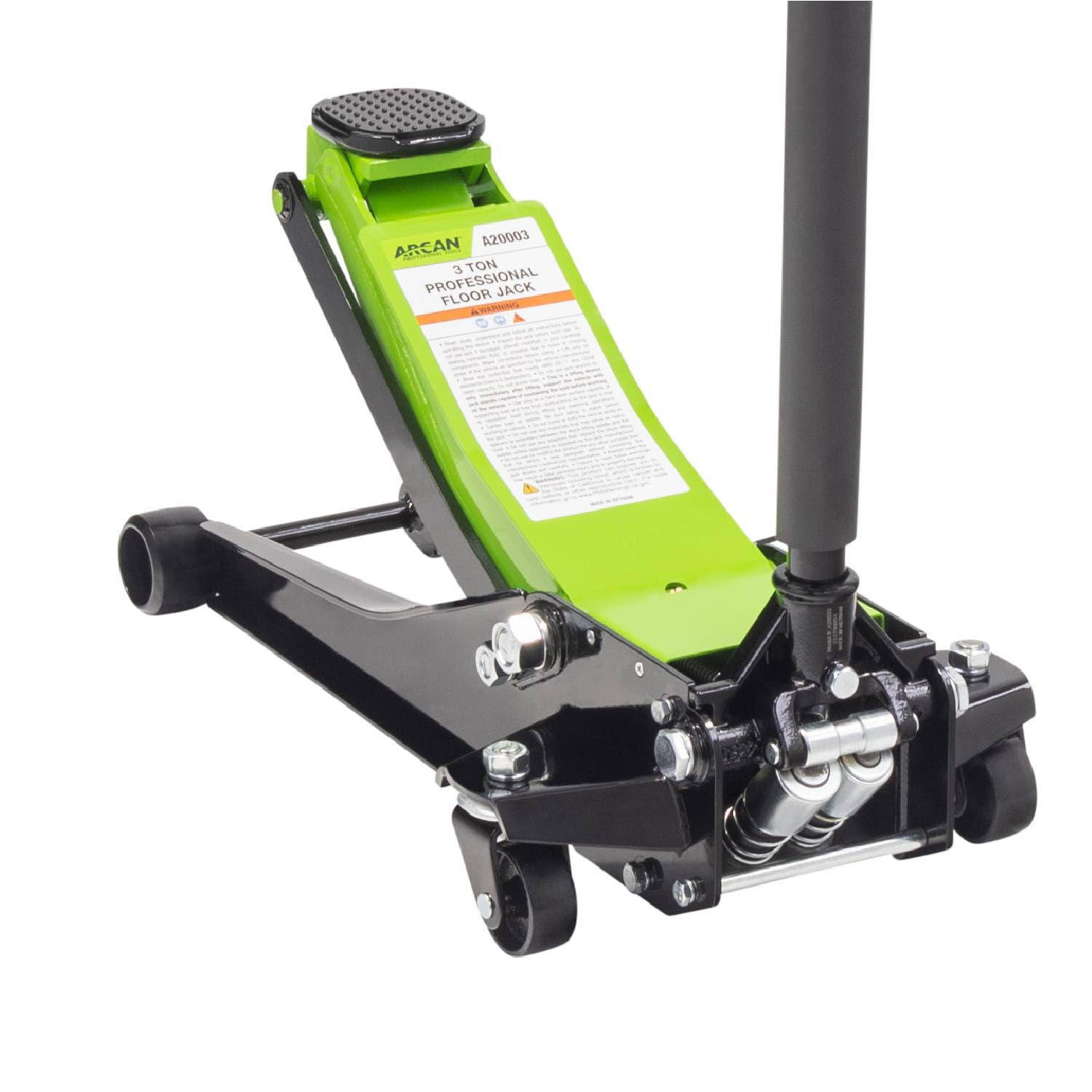 ARCAN TOOLS 3 Ton (6,000 lbs.) Steel Floor Jack Quick Rise Dual Piston Pump Low Profile, Car Jack, Truck Jack, Service Jack, Far