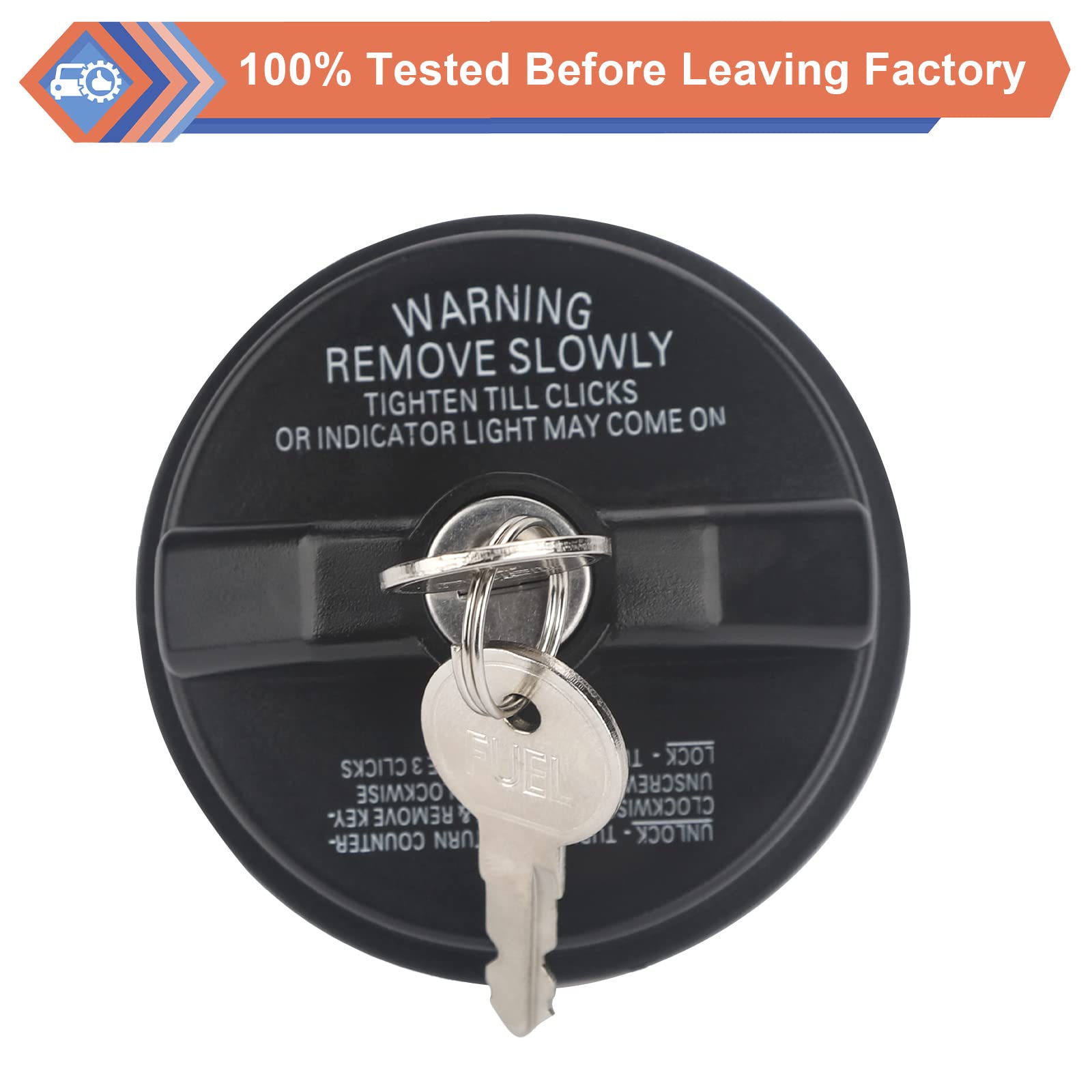 ZONFANT Locking Gas Cap W/2 Keys, Lock Fuel Cap Compatible With Toyota 4Runner FJ Cruiser, Chevy Silverado Camaro, Honda Nissan