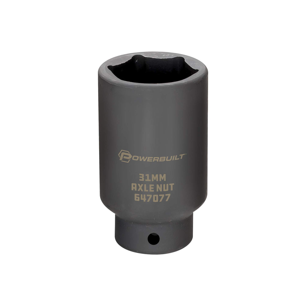 Powerbuilt 31Mm Axle Nut Socket, 1/2-Inch Drive, 6 Point, Remove Front Wheel Drive Axles Shaft Nuts - 647077