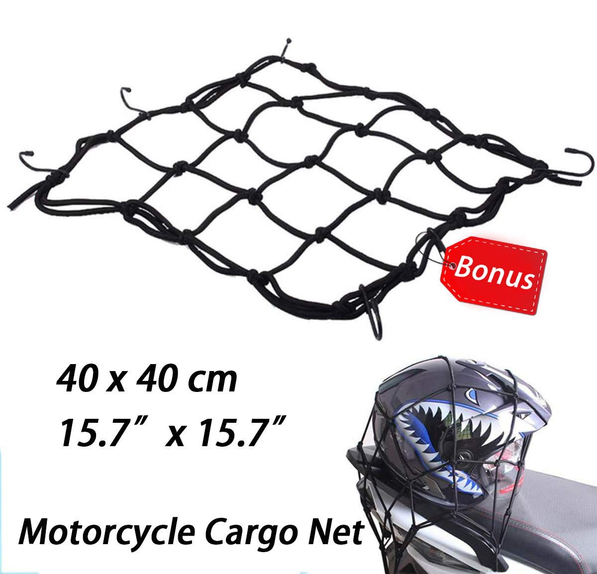 Mihunter Motorcycle Tail Bag, Seat Bag, Dual Use Motorcycle Waterproof Helmet Bag For Motorbike - With One Extra Motorcycle Cargo Net