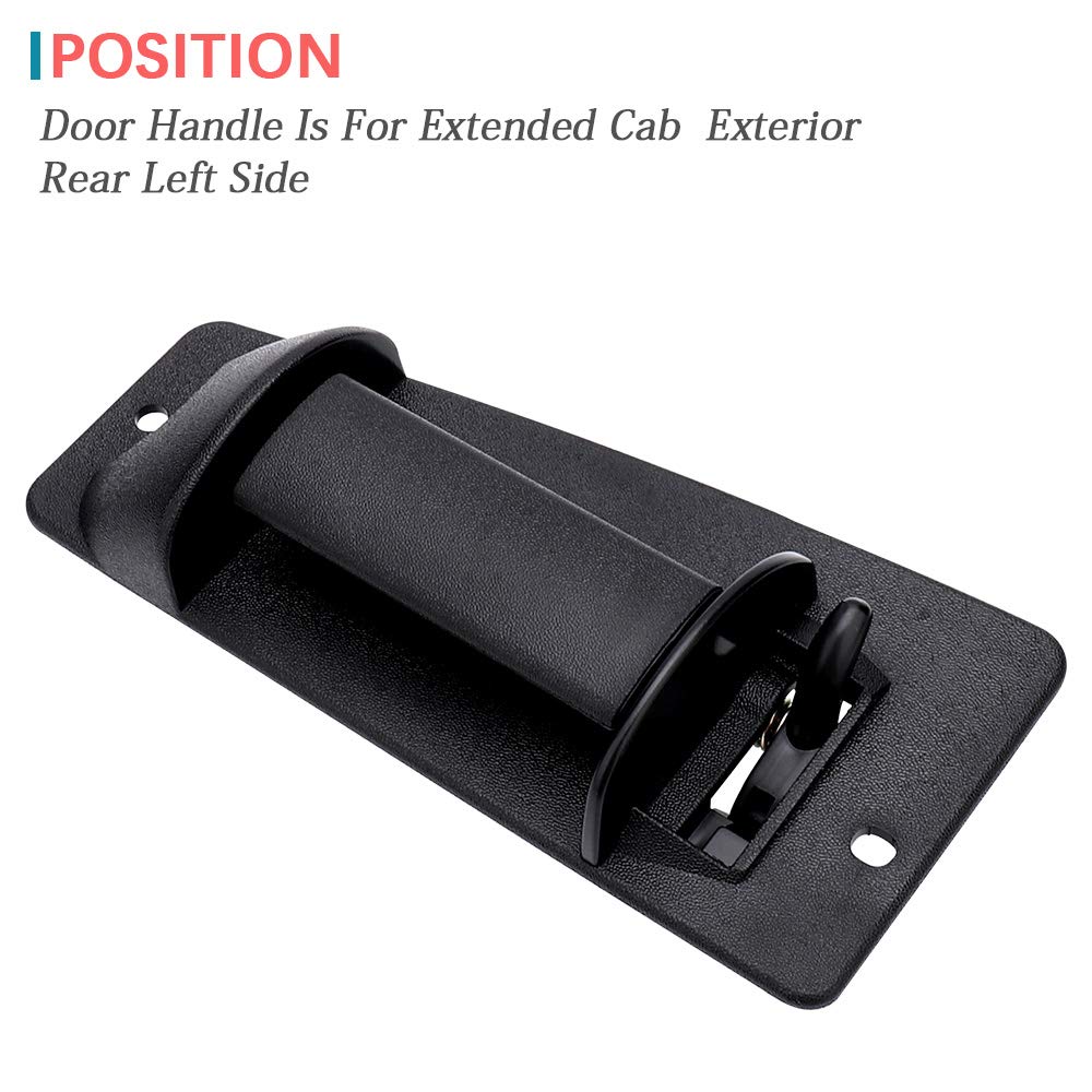 Irontek Rear Driver'S Outside Door Handle Fit 1999-2006 Chevy Silverado Gmc Sierra Extended Cab Exterior Door Handle Rear Driver Side Door Handles