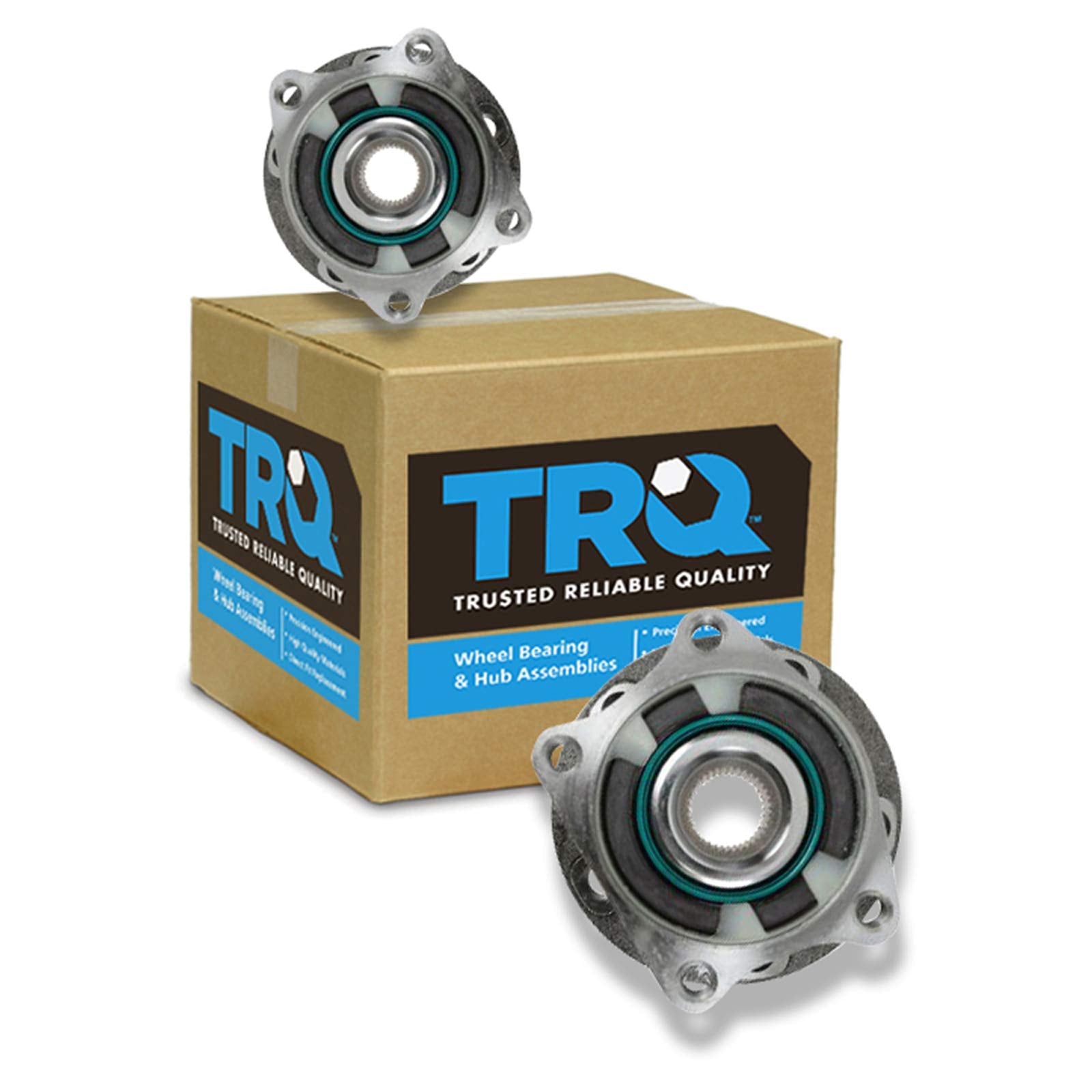 Trq Rear Wheel Hub Bearings Assembly Set Compatible With 2002-2009 Volvo S60 2004-2006 S80 2001-2007 V70 2003-2007 Xc70