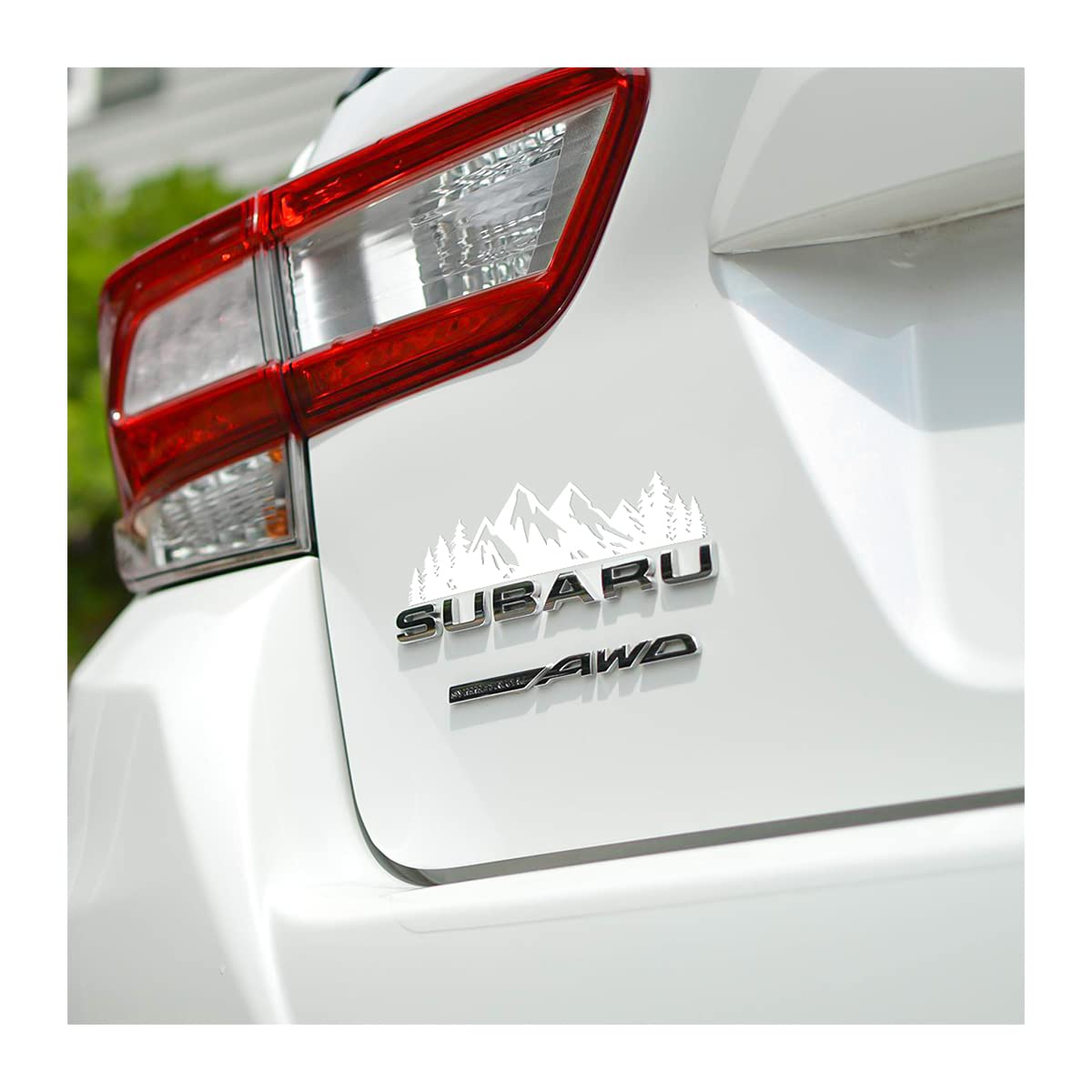 7 Inch Snow Mountain Tree Stickers - Mountains Graphic Logo Decals, Premium Badge Decals For Car Trunk Tailgate Emblem, Car Deco