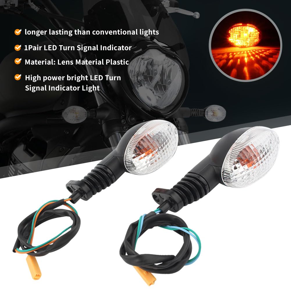 Gzyf 1 Pair Motorcycle Turn Signal Indicator Light Lamp For Kawasaki Ninja 250R 2008-2012 / Klx 250Sf 2009-2010 / Klx250S 2009-2014 / Vn 650 Vulcan S 2015-2017