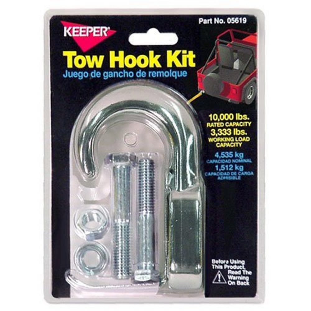 Keeper 05619 Chrome Forged Steel Tow Hook Kit