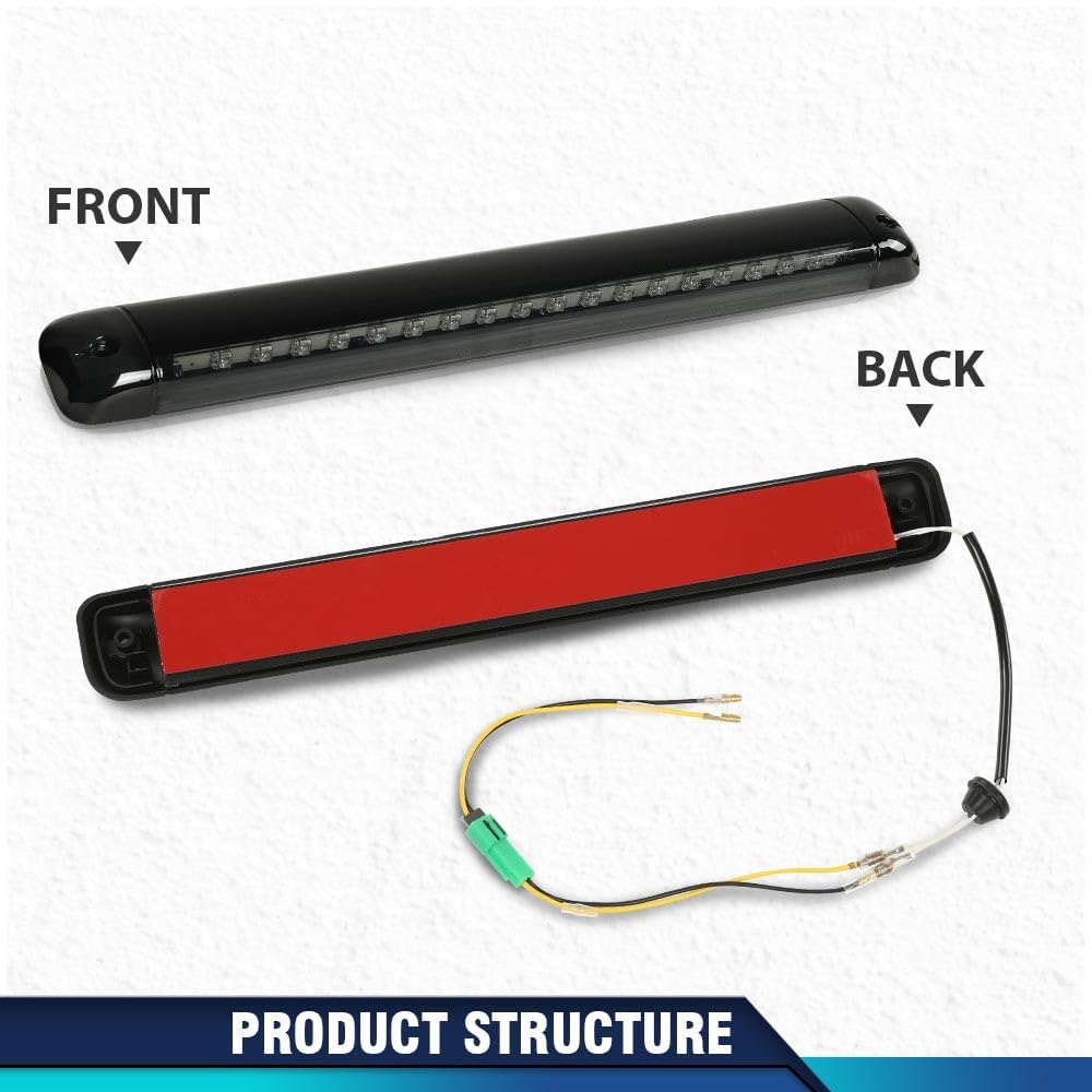 Pit66 Third 3Rd Brake Light Led Compatible With Chevy Blazer S10 1994-2005/Fit Suburban Yukon 1992-2004/Fit Gmc Jimmy 1994-2001