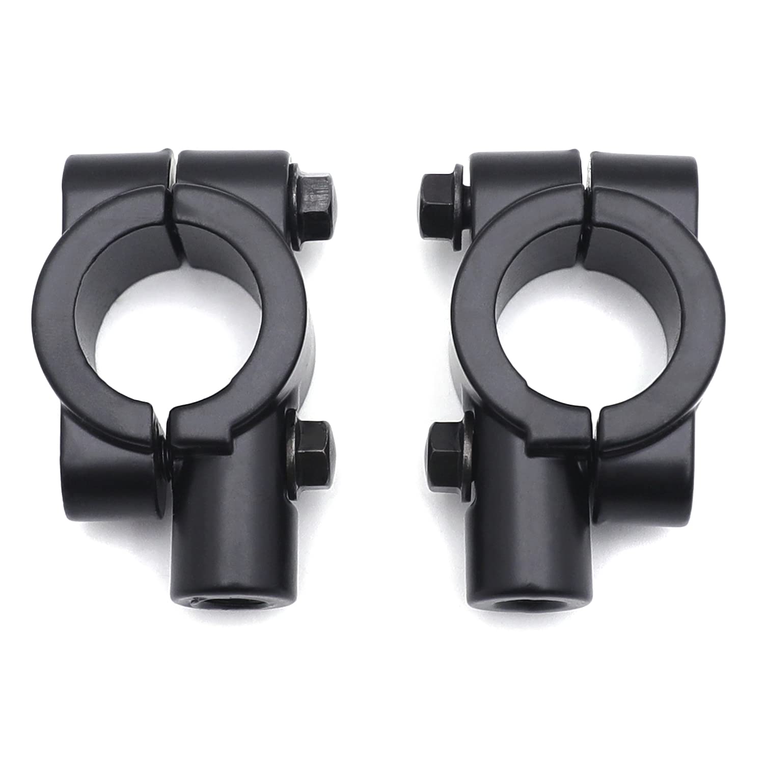 Httmt Mt-Jingzuo-002-25-Bk Group Black 1 Inch 25Mm Motorcycle Handlebar 10Mm Mirror Thread Mount Holder Clamp Adaptor