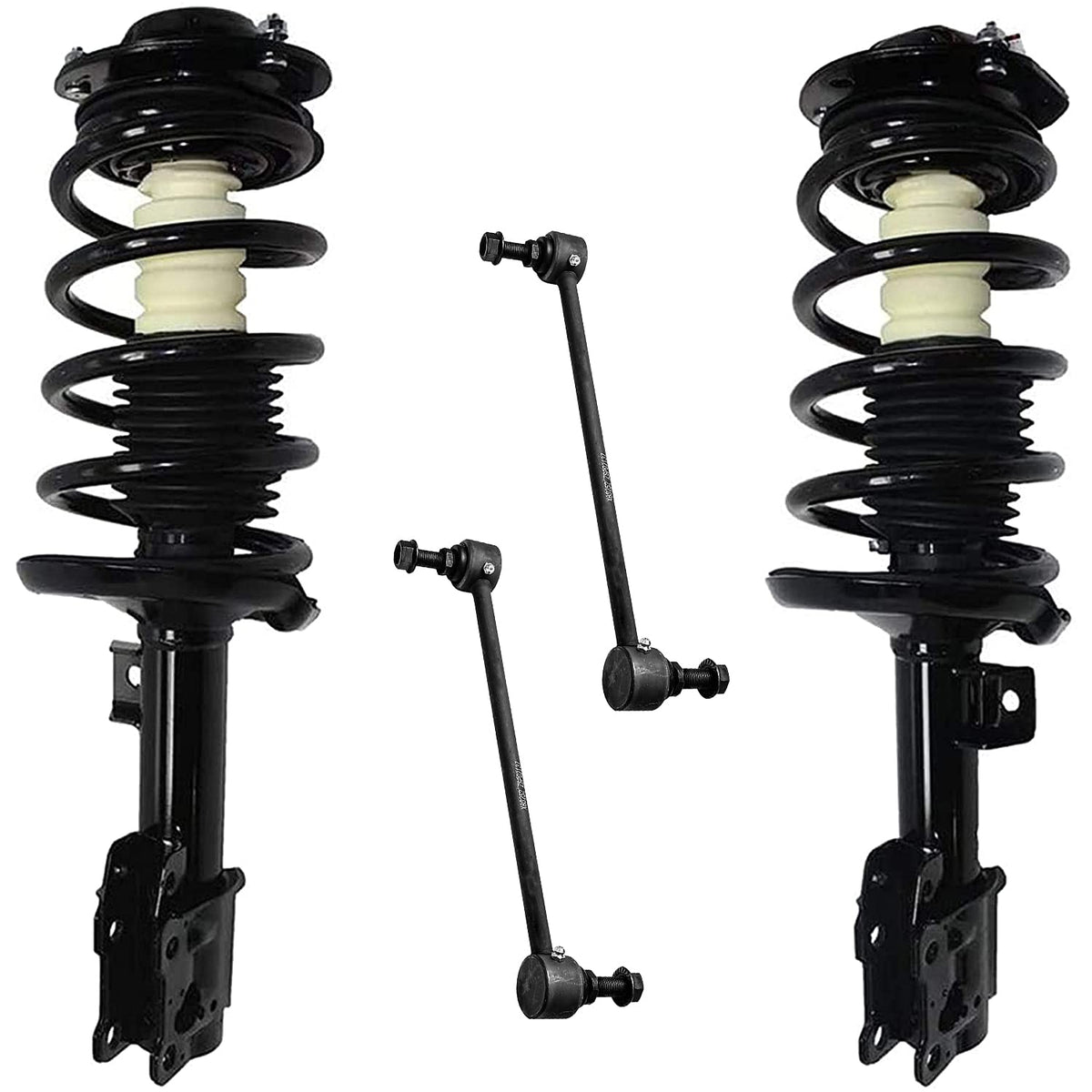 Detroit Axle - Front Struts Sway Bars For 2004-2012 Chevy Malibu 2005-2010 Pontiac G6 Saturn Aura Complete 2 Struts With Coil Sp