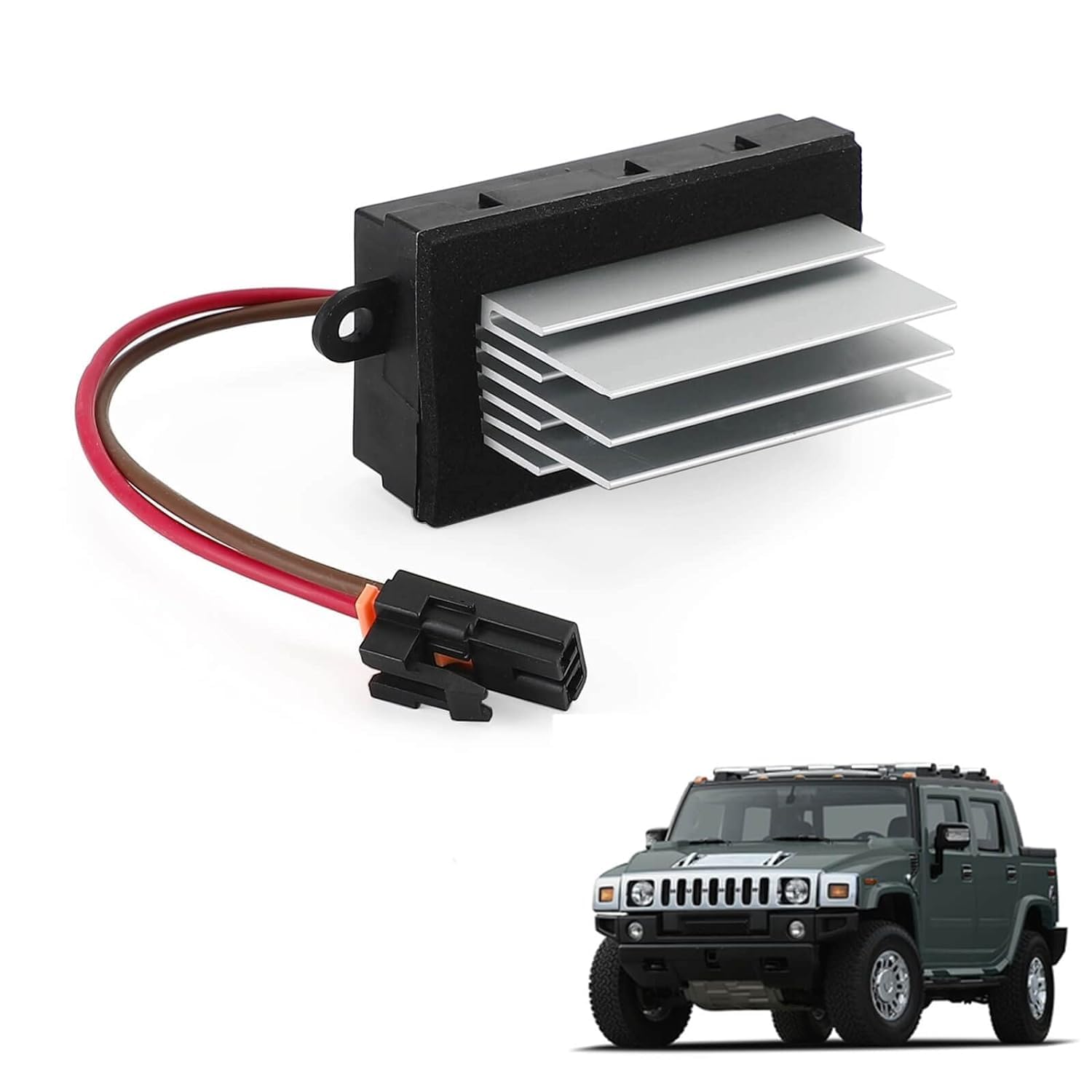Blower Motor Resistor Heater Fan Control Module Fit For Hummer H2 2003-2007 Replace 19331830 19329838 89023355 93803637 88986529 15-80388 15-80655 15-80911 19331830 3Gsh-19E624-Ca 4Gsh-19E624-Aa