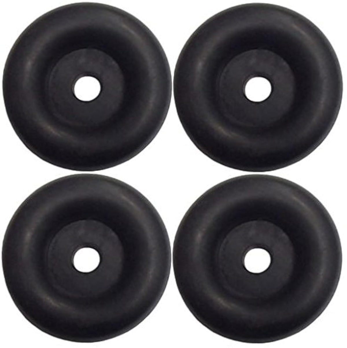 Jquad (4 Pack) 2.5' Trailer Ramp Door Bumper, Compatible With Truck Cargo Hatch - Round Rubber Bump Stops