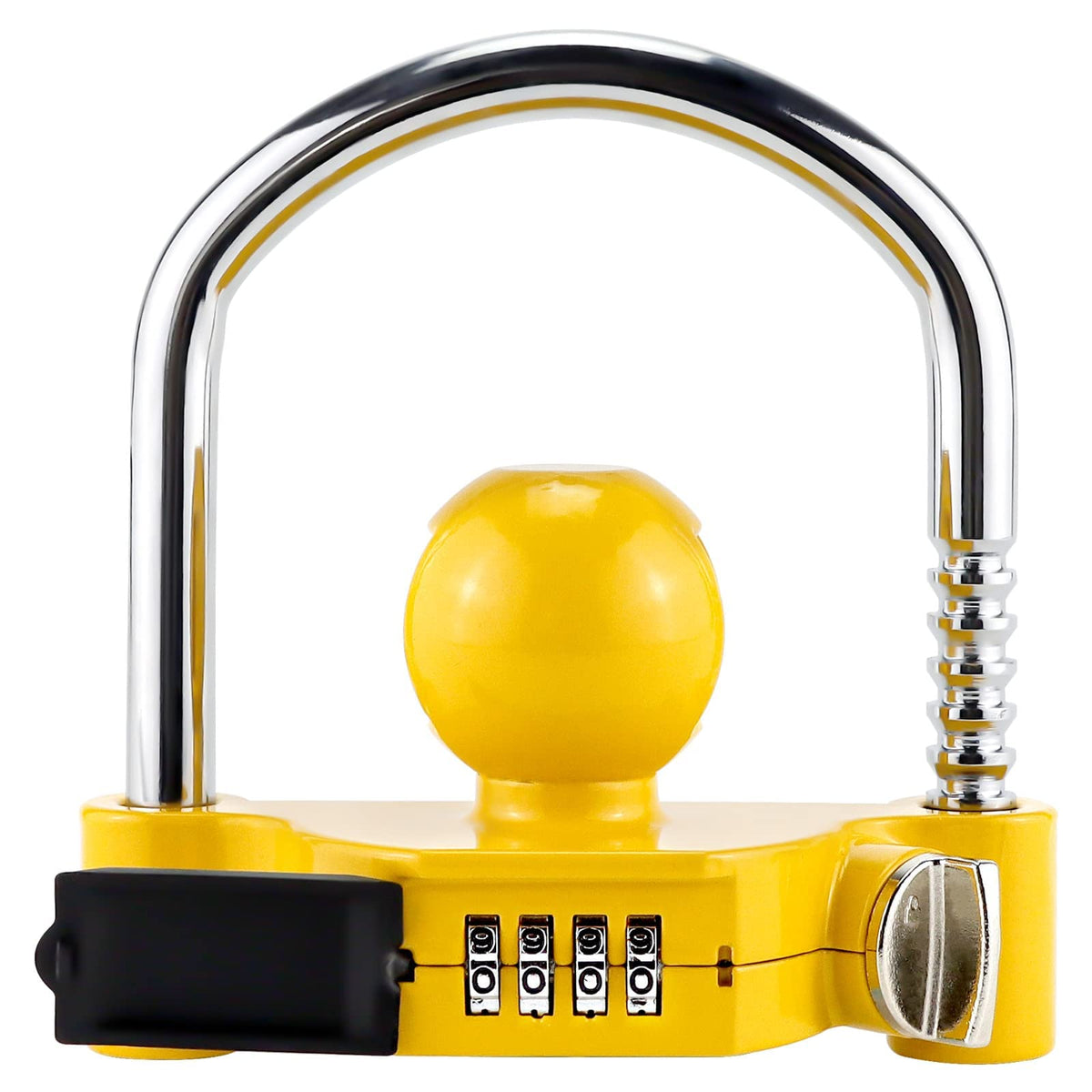 Cenipar Trailer Hitch Lock Universal With Combination Lock, Heavy-Duty Steel Tow Ball Coupler, Fits 1-7/8   , 2   , 2-5/16    Co